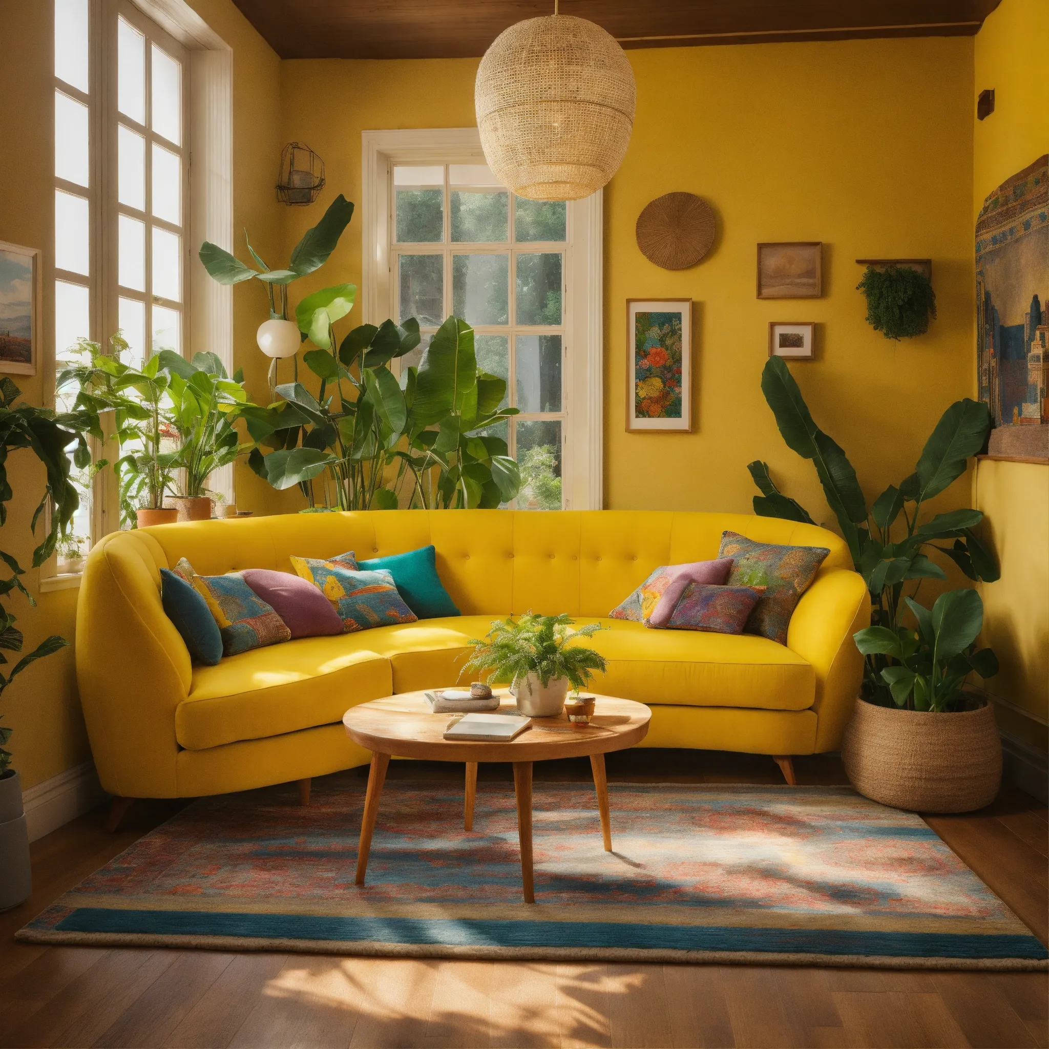 Beruhigendes Schlafzimmer mit natürlichen Materialien